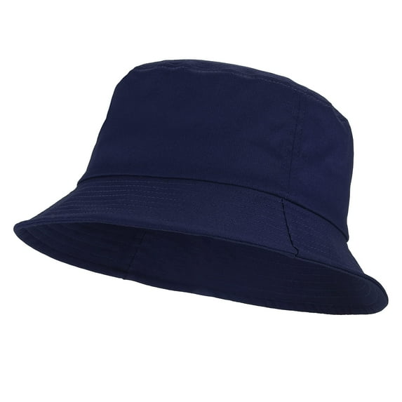 Unisex Cotton Packable Bucket Hat Sun Hat Plain Colors for Men Women