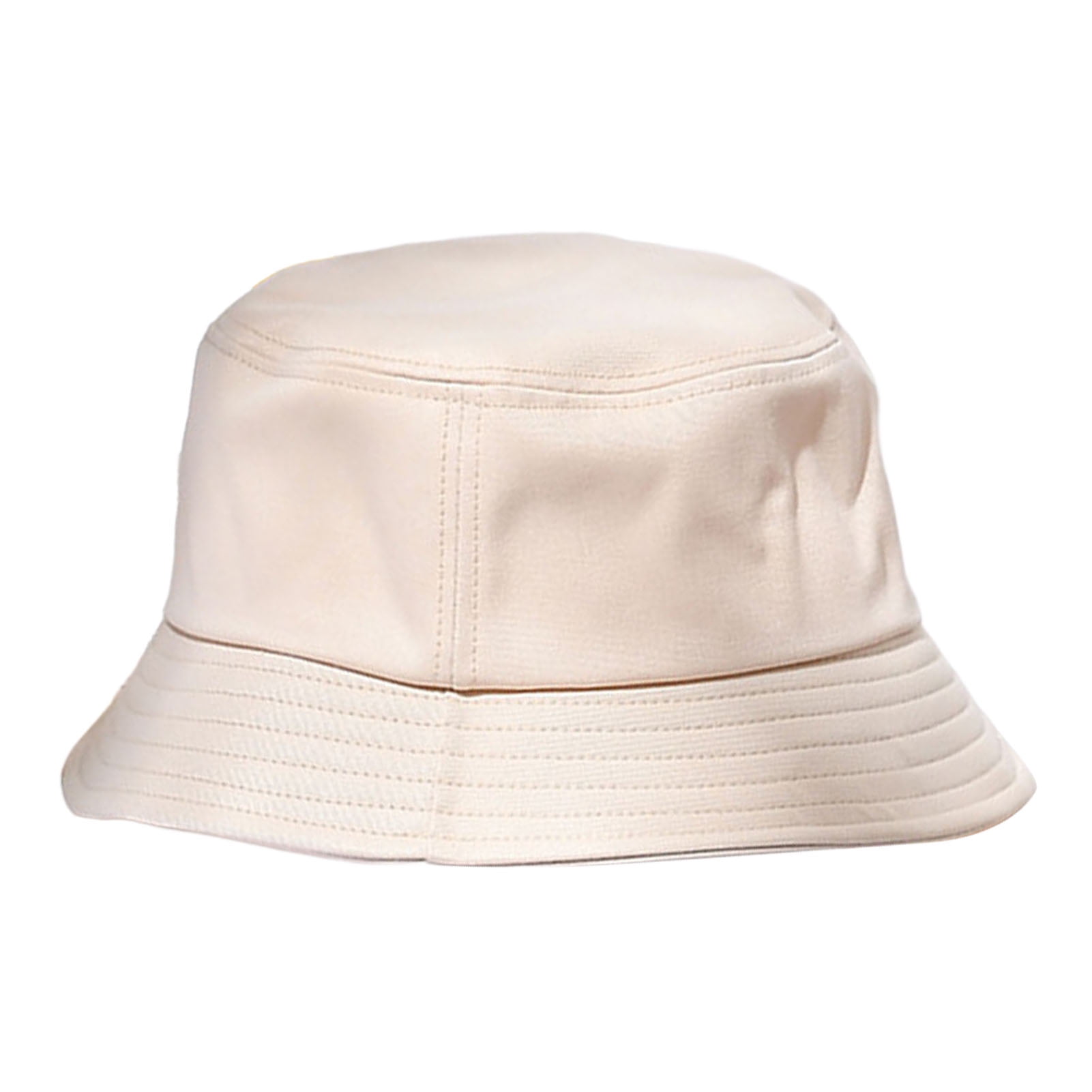 Unisex Cotton PackableWide Brim Round Dome Bucket Hat Sun Hat Plain Colors Solid Color Fisherman Hat for Men Women Walmart