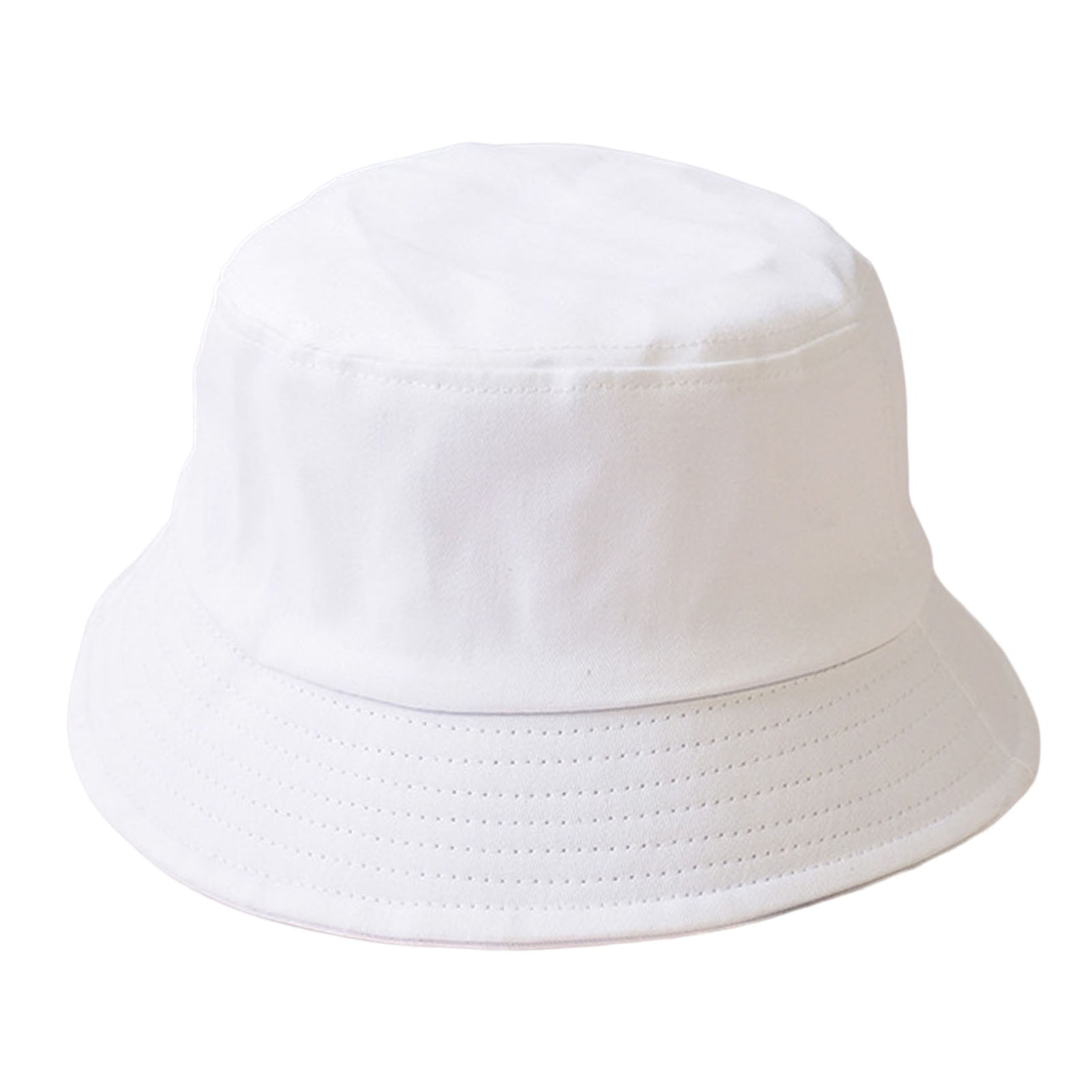 Unisex Cotton PackableWide Brim Round Dome Bucket Hat Sun Hat Plain Colors  Solid Color Fisherman Hat for Men Women 