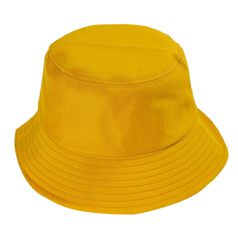 Unisex Cotton PackableWide Brim Round Dome Bucket Hat Sun Hat Plain Colors  Solid Color Fisherman Hat for Men Women