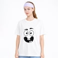 thumbnail image 1 of Unisex Cotton T-Shirt Cute Jack O Lantern Face Graphic Tee, 1 of 6