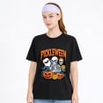 thumbnail image 1 of Unisex Cotton T-Shirt Pickleween Skeleton Pumpkin Graphic Halloween Tee, 1 of 7