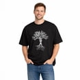 thumbnail image 1 of Unisex Cotton T-Shirt, Tree Roots Skeleton Nature Graphic Crew Neck Short Sleeve Tee for Halloween Party, 1 of 7
