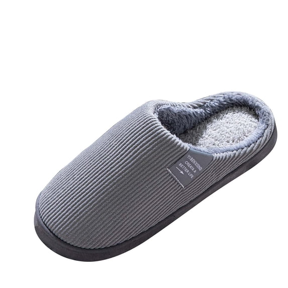 Unisex Cozy Faux Sherpa Fleece Slippers Memory Foam Closed Back House Shoes Cotton Slippers Rubber Sole for Indoor and Outdoor