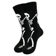 thumbnail image 1 of Unisex Crew Socks Skeleton Print Halloween Party Sports Casual Long Tube Socks Daily Wear, 1 of 4