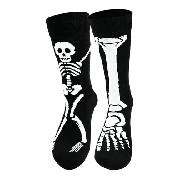 Unisex Crew Socks Skeleton Print Halloween Party Sports Casual Long Tube Socks Daily Wear