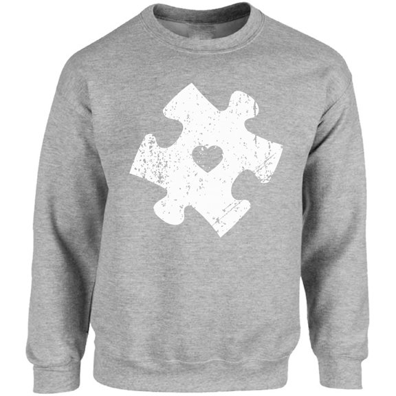 Unisex Crewneck Autism Puzzle Print Sweatshirt S M L XL 2XL 3XL 4XL 5XL Graphic Tee