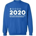 thumbnail image 1 of Unisex Crewneck Sweatshirt, 2020 Bad Rating, Slim Fit, Long Sleeve Sweater - Royal Blue 3X-Large, 1 of 2