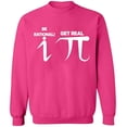 thumbnail image 1 of Unisex Crewneck Sweatshirt, Be Rational Get Real Pi, Custom Sweater, Slim Fit, Long Sleeve Sweater - Heliconia 3X-Large, 1 of 2