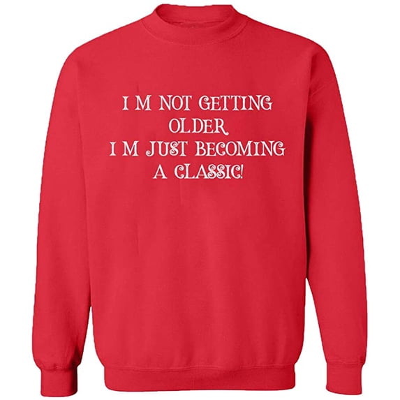 Unisex Crewneck Sweatshirt, Becoming a Classic, Slim Fit, Long Sleeve Sweater - Red X-Large