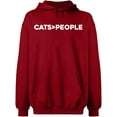 thumbnail image 1 of Unisex Crewneck Sweatshirt, Cats>People, Slim Fit, Long Sleeve Sweater - Antiquee Cherry Small, 1 of 2