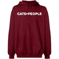 thumbnail image 1 of Unisex Crewneck Sweatshirt, Cats>People, Slim Fit, Long Sleeve Sweater - Cardinal Red 3X-Large, 1 of 2