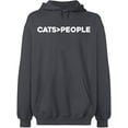 thumbnail image 1 of Unisex Crewneck Sweatshirt, Cats>People, Slim Fit, Long Sleeve Sweater - Charcoal Large, 1 of 2