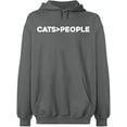 thumbnail image 1 of Unisex Crewneck Sweatshirt, Cats>People, Slim Fit, Long Sleeve Sweater - Graphite Heather 2X-Large, 1 of 2
