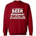 thumbnail image 1 of Unisex Crewneck Sweatshirt,, Custom Sweater, Slim Fit, Long Sleeve Sweater - Antiquee Cherry Small, 1 of 2