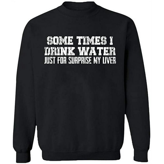 Unisex Crewneck Sweatshirt Custom Sweater Slim Fit Long Sleeve Sweater - Black 2X-Large
