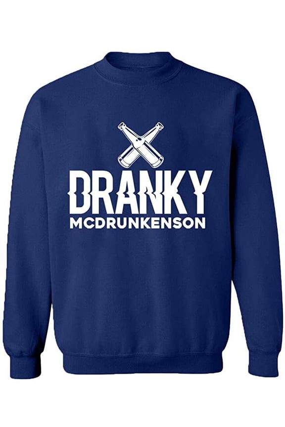 Unisex Crewneck Sweatshirt Custom Sweater Slim Fit Long Sleeve Sweater - Navy Blue 3X-Large