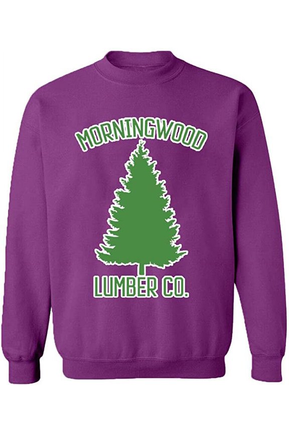 Unisex Crewneck Sweatshirt Custom Sweater Slim Fit Long Sleeve Sweater - Purple Medium