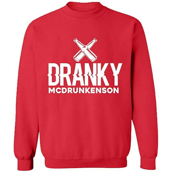 Unisex Crewneck Sweatshirt Custom Sweater Slim Fit Long Sleeve Sweater - Red 3X-Large