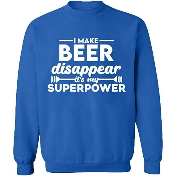 Unisex Crewneck Sweatshirt,, Custom Sweater, Slim Fit, Long Sleeve Sweater - Royal Blue 2X-Large