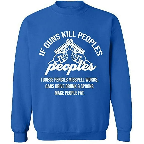 Unisex Crewneck Sweatshirt Custom Sweater Slim Fit Long Sleeve Sweater - Royal Blue Large