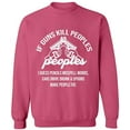 thumbnail image 1 of Unisex Crewneck Sweatshirt,, Custom Sweater, Slim Fit, Long Sleeve Sweater - Safety Pink 2X-Large, 1 of 2