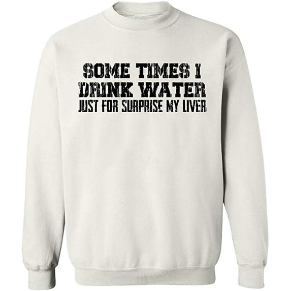 Unisex Crewneck Sweatshirt Custom Sweater Slim Fit Long Sleeve Sweater - White 3X-Large