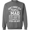 thumbnail image 1 of Unisex Crewneck Sweatshirt, Don't Make Old People, Custom Sweater, Slim Fit, Long Sleeve Sweater - Graphite Heather Small, 1 of 2