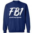 thumbnail image 1 of Unisex Crewneck Sweatshirt, Female Body Inspector, Slim Fit, Long Sleeve Sweater - Navy Blue 2X-Large, 1 of 2