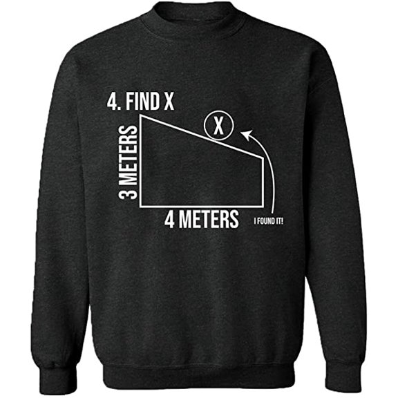 Unisex Crewneck Sweatshirt, Find X Found It Math, Custom Sweater, Slim Fit, Long Sleeve Sweater - Dark Heather 2X-Large