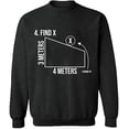 thumbnail image 1 of Unisex Crewneck Sweatshirt, Find X Found It Math, Custom Sweater, Slim Fit, Long Sleeve Sweater - Dark Heather Small, 1 of 2