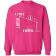 thumbnail image 1 of Unisex Crewneck Sweatshirt, Find X Found It Math, Custom Sweater, Slim Fit, Long Sleeve Sweater - Heliconia 2X-Large, 1 of 2