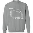 thumbnail image 1 of Unisex Crewneck Sweatshirt, Find X Found It Math, Custom Sweater, Slim Fit, Long Sleeve Sweater - Sport Grey 3X-Large, 1 of 2