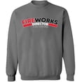 thumbnail image 1 of Unisex Crewneck Sweatshirt, Fire Work Director, Slim Fit, Long Sleeve Sweater - Graphite Heather Large, 1 of 2