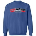 thumbnail image 1 of Unisex Crewneck Sweatshirt, Fire Work Director, Slim Fit, Long Sleeve Sweater - Indigo Blue Large, 1 of 2