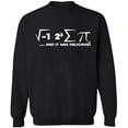 thumbnail image 1 of Unisex Crewneck Sweatshirt, I Ate Some Pi Day It Was Delicious Math, Custom Sweater, Slim Fit, Long Sleeve Sweater - Black Small, 1 of 2