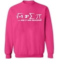 thumbnail image 1 of Unisex Crewneck Sweatshirt, I Ate Some Pi Day It Was Delicious Math, Custom Sweater, Slim Fit, Long Sleeve Sweater - Heliconia Medium, 1 of 2