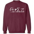 thumbnail image 1 of Unisex Crewneck Sweatshirt, I Ate Some Pi Day It Was Delicious Math, Custom Sweater, Slim Fit, Long Sleeve Sweater - Maroon Medium, 1 of 2