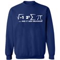 thumbnail image 1 of Unisex Crewneck Sweatshirt, I Ate Some Pi Day It Was Delicious Math, Custom Sweater, Slim Fit, Long Sleeve Sweater - Navy Blue X-Large, 1 of 2