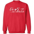 thumbnail image 1 of Unisex Crewneck Sweatshirt, I Ate Some Pi Day It Was Delicious Math, Custom Sweater, Slim Fit, Long Sleeve Sweater - Red 2X-Large, 1 of 2
