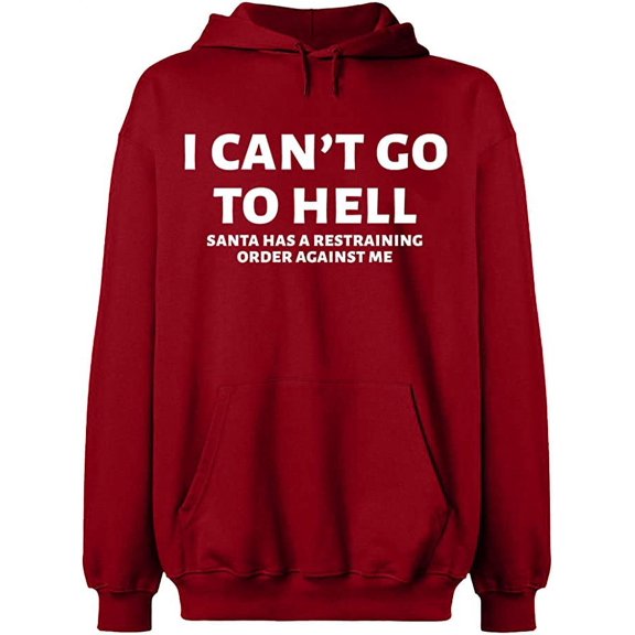 Unisex Crewneck Sweatshirt, I Can't Go To Hell, Slim Fit, Long Sleeve Sweater - Antiquee Cherry Small
