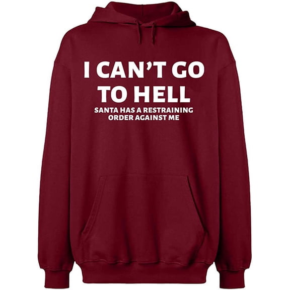 Unisex Crewneck Sweatshirt, I Can't Go To Hell, Slim Fit, Long Sleeve Sweater - Cardinal Red Small