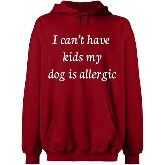 Unisex Crewneck Sweatshirt, I Can't Have Kids My Dod is Allergic, Slim Fit, Long Sleeve Sweater - Antiquee Cherry Small