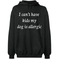 thumbnail image 1 of Unisex Crewneck Sweatshirt, I Can't Have Kids My Dod is Allergic, Slim Fit, Long Sleeve Sweater - Dark Heather Large, 1 of 2