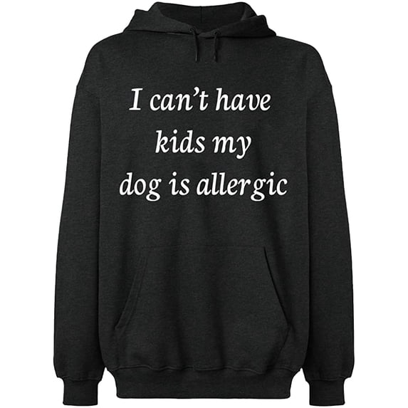 Unisex Crewneck Sweatshirt, I Can't Have Kids My Dod is Allergic, Slim Fit, Long Sleeve Sweater - Dark Heather Large