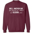 thumbnail image 1 of Unisex Crewneck Sweatshirt, I Didn't Use Algebra Once, Slim Fit, Long Sleeve Sweater - Maroon Small, 1 of 2