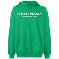 thumbnail image 1 of Unisex Crewneck Sweatshirt, I Hate Pizza Said No One Ever, Slim Fit, Long Sleeve Sweater - Irish Green X-Large, 1 of 2