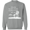 thumbnail image 1 of Unisex Crewneck Sweatshirt, I Like Poetry Long Walk On The Beach, Slim Fit, Long Sleeve Sweater - Sport Grey Medium, 1 of 2