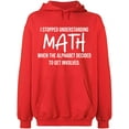 thumbnail image 1 of Unisex Crewneck Sweatshirt, I Stopped Understanding Math, Slim Fit, Long Sleeve Sweater - Red 2X-Large, 1 of 2