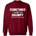 thumbnail image 1 of Unisex Crewneck Sweatshirt, I Wake Up Grumpy, Slim Fit, Long Sleeve Sweater - Cardinal Red 2X-Large, 1 of 2